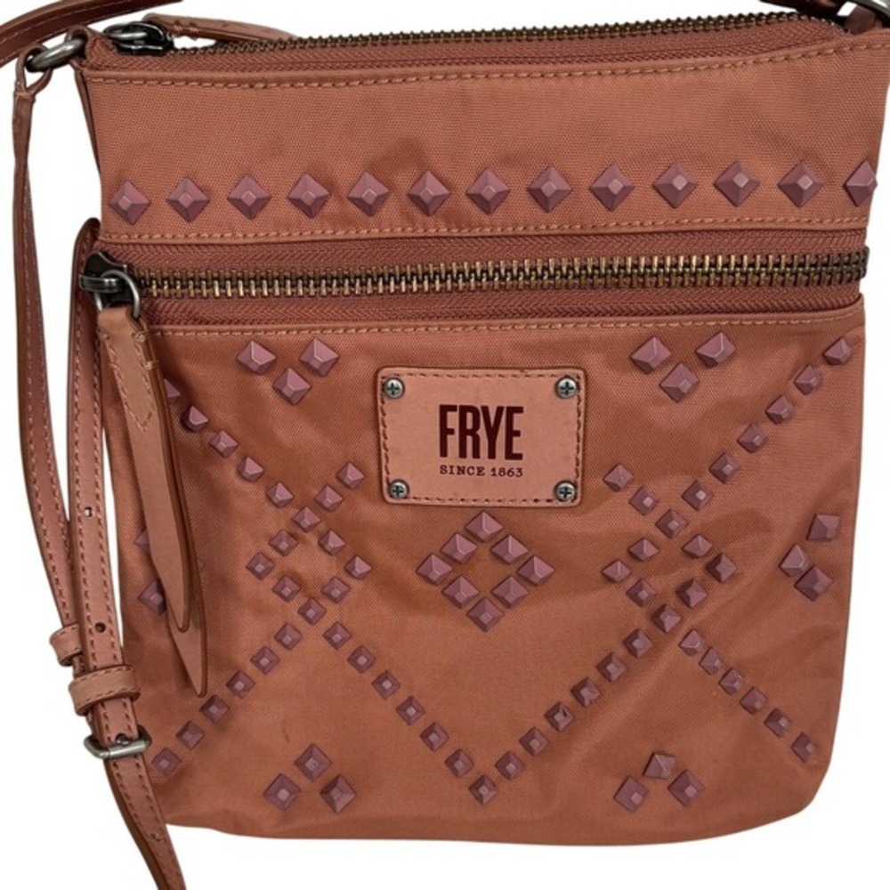 Frye Studded Nylon Crossbody w/Leather strap
